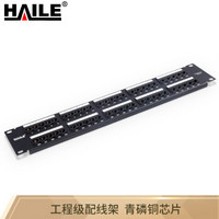 海乐（Haile）HT-R1-50   50口工程级语音配线架 1U机架式电话配线架 跳线架