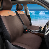 御马(yuma)夏季款免绑系列汽车坐垫 五座通用透气座垫 咖啡色