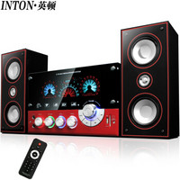 英顿（INTON）SM-1506 台式机多媒体音响 2.1电脑音响有源低音炮 连着笔记本电脑(红色)