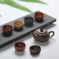 金镶玉 功夫茶具 宜兴紫砂茶具整套套装功夫茶杯茶壶茶碗 福在眼前