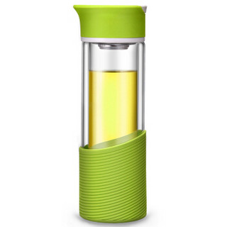 绿珠 B793 耐热玻璃杯 330ml 果绿色