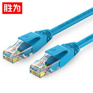 胜为（shengwei）六类千兆网线 cat6类 1米 蓝色 成品电脑路由器宽带网络连接跳线 LC-6010C