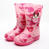 迪士尼 Disney 儿童雨鞋 学生卡通防滑雨鞋 粉红色31码 MB10006