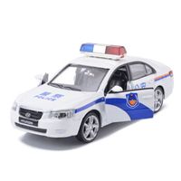 彩珀合金车模 1:32北京现代警车 仿真汽车模型 宝宝儿童玩具男孩玩具汽车 带声光88844NAAA