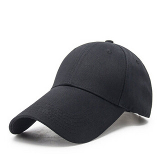 GLO-STORY 棒球帽 男女同款遮阳加长帽舌鸭舌帽MMZ724018黑色