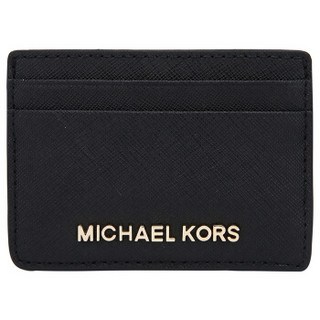 MICHAEL KORS 迈克·科尔斯 MK 女款牛皮字母标志卡包证件包 32S4GTVD1L BLACK黑色