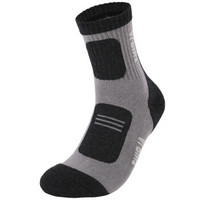 ALPINT MOUNTAIN 户外男女袜子跑步徒步骑行袜登山袜coolmax中长款 640-925 灰色 L