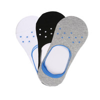 佐丹奴（Giordano） 内衣男袜 三对包装百搭防滑隐形船袜01156001 白/黑/灰色 均码