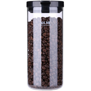 亚米（Yami）咖啡罐 1200cc玻璃密封  YM215 黑色