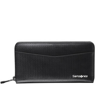 Samsonite 新秀丽 时尚商务 牛剖层革手包47Q*09004黑色