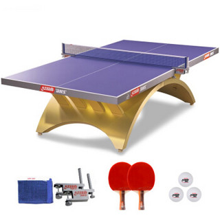 DHS 红双喜 金彩虹比赛赛事乒乓球桌专业球台TCH-G LED灯(高档网架、乒拍、乒球）