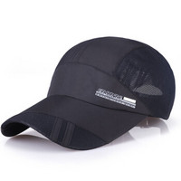 GLO-STORY 棒球帽 休闲薄料运动网帽男女户外鸭舌帽MMZ724036黑色