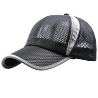 GLO-STORY 棒球帽 透气运动网帽男女款户外鸭舌帽MMZ724037黑色