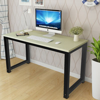 香可 钢木电脑桌台式家用简易书桌现代简约办公桌笔记本桌子 电竞桌 120*60*75cm白枫