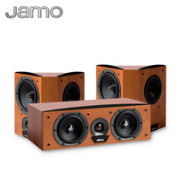 尊宝（Jamo）C60SUR+C60CEN 音响 音箱  3.0声道木质无源中置环绕家庭影院套装（暗苹果色）