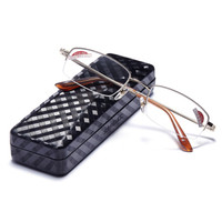 夕阳红老花镜 男士 PC双翼加硬镜片AX3103 300度