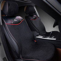 御马(yuma)麒麟系列冬季免绑短毛绒汽车座垫 五座通用 纯黑色(厂家直发)