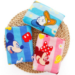 Disney 迪士尼 卡通棉质割绒儿童3条小毛巾柔软强吸水洗脸巾唐老鸭/黛西/米奇