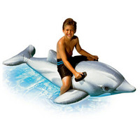 INTEX 58535海豚坐骑儿童充气水上坐骑 宝宝戏水玩具175*66cm