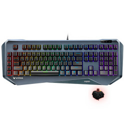 雷柏（Rapoo） V800S RGB背光游戏机械键盘  黑色 茶轴