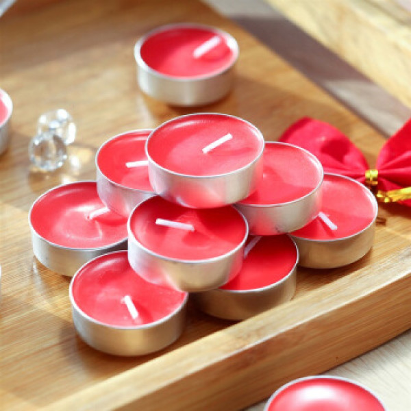 商品绿之源 520情人节香薰蜡烛 红色圆形50粒 蜡烛浪漫烛光晚餐蜡烛无