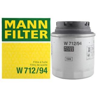 曼牌滤清器 曼牌(MANNFILTER)机油滤清器/机滤/机油滤芯W712/94(尚酷III/新甲壳虫/高尔夫VI/夏朗/奥迪A1/A3/伊比飒)