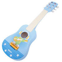 木马智慧 儿童吉他乐感培养仿真可弹奏木质儿童玩具男孩女孩生日礼物 蓝色