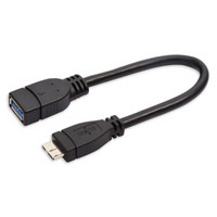 山泽（SAMZHE） USB3.0 超高速数据线 AF/Micro 黑色0.2米 可连键盘鼠标 OTG-030B