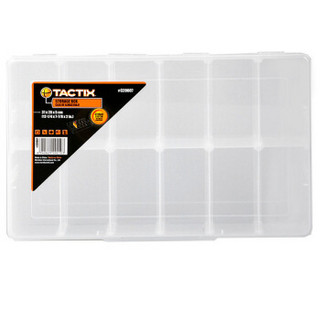 拓为（Tactix） 320007  12格塑料零件盒 透明塑料储藏收纳整理元件配件工具箱
