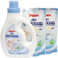 Pigeon 贝亲 婴儿洗衣液 1.5L瓶装+750ml*2袋装