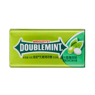 DOUBLEMINT 绿箭 无糖薄荷糖 留兰香薄荷味 34g 瓶装