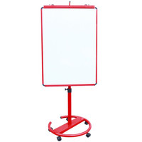 AUCS 70*100cm 移动挂纸白板写字板白板 办公教学会议白板支架式 红色 1210002CR