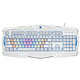 雷柏（Rapoo） V51 键盘 有线键盘 游戏键盘 全尺寸单光键盘 送彩虹键帽 电脑键盘 笔记本键盘 白色 自营