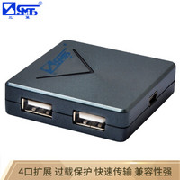 三堡（SANBAO）UH-B104 USB2.0分线器 多接口usb hub扩展 炫酷 高速4口集线器 黑色