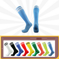 星加坊青少年足球运动袜子男女袜跑步袜浅蓝002Li