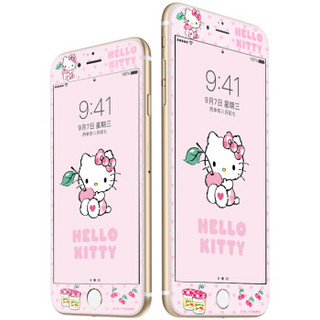 Hello Kitty 苹果6s/6钢化膜 iPhone6s/6碳纤维软边彩膜手机保护贴膜 樱桃凯蒂