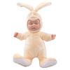 比伯（BIEBER）萌兔兔 毛绒玩具 睡眠娃娃安抚娃娃 送女友情人节礼物生日礼物 仿真婴儿玩具娃娃 柠檬黄