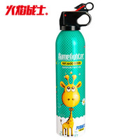 火焰战士 灭火器车载车用家用汽车干粉灭火器 便携小型消防器材灭火器 MFJ600 家庭卡通特别版 绿色