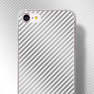 摩米士（MOMAX）苹果8/7手机壳 iPhone8/7手机保护套 碳纤维纹理耐磨防撞保护壳 银色