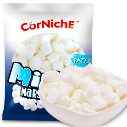 可尼斯CorNiche迷你白棉花糖果儿童零食 雪花酥牛轧糖烘培原料200g *2件