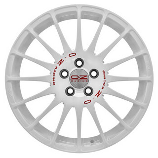OZ轮毂 SUPERTURISMO WRC 铸造 100*4 17英寸*7 白色红字 飞度阳光花冠威驰马自达2嘉年华等 改装轮圈