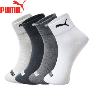 PUMA/彪马男士袜子休闲中筒运动袜4双装 M-1535-4 混色 均码