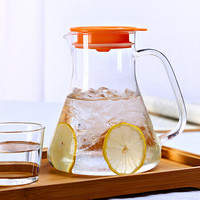 明尚德家用大容量冷水壶柠檬水壶水具耐热凉水杯透明玻璃凉水壶YH065