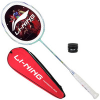 LI-NING 李宁 初中级进阶全碳素羽毛球拍单拍 HC1900 青色(已穿线)