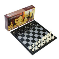 UB国际象棋 大号4912B 磁性国际象棋 黑白色棋子可折叠便携 学生培训教学用棋