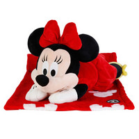 Zoobies迪士尼玩具 抱枕空调毯绒毯三合一DY110 米妮毛绒玩具