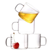 KAMJOVE 金灶 120ml耐热玻璃茶杯功夫花茶杯子 加厚耐热家居办公用品茗茶具杯套装(四只装)