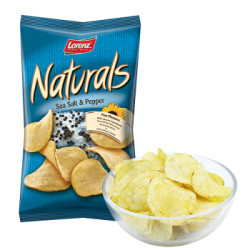 德国进口 劳仑兹(Lorenz)Naturals薯片 (海盐胡椒味) 100g *10 *10件
