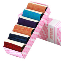 浪莎袜子女 炫彩纯棉舒适船袜休闲运动短袜6双装 均码