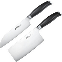 爱仕达  RDG02K1WG 酷锐二件套刀 不锈钢厨房刀铲组合 含厨师刀切片刀 *3件